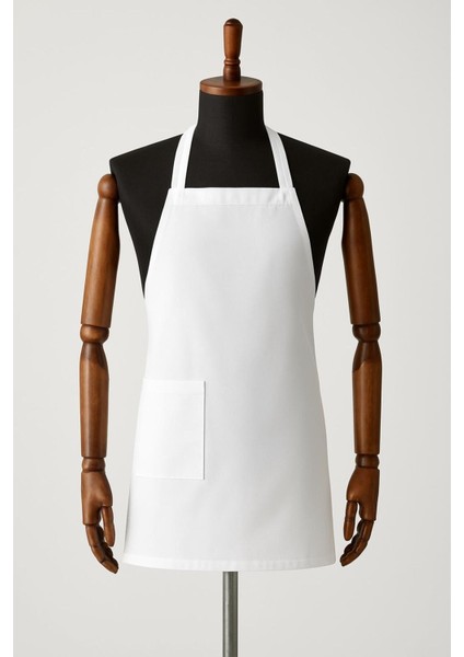 Beyaz Askılı Mutfak Şef Aşçı Garson Önlüğü