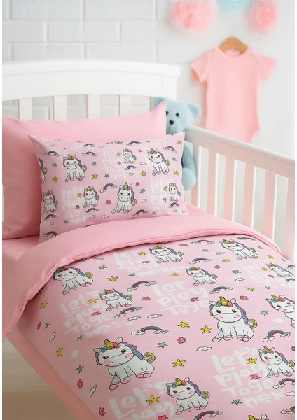 Dijital Baskılı 3D Pamuklu Yenidoğan Bebek Nevresim Takımı Lets Play Together fiyatları