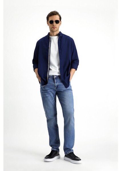 Uzun Kol Regular Fit Düğmeli Yaka Keten Görünümlü Spor Pamuk Gömlek modelleri