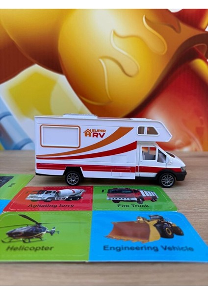Kutulu Çek Bırak Metal Karavan Oyuncak Karavan Diecast Karavan Model Araba modelleri