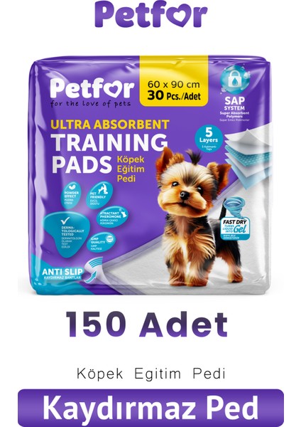 Köpek Eğitim Pedi 60X90 150 Adet Kaydırmaz Bantlı fiyatları