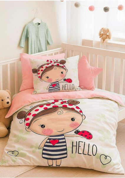 Dijital Baskılı 3D Pamuklu doğan Bebek Nevresim Takımı Hello Girl fiyatları