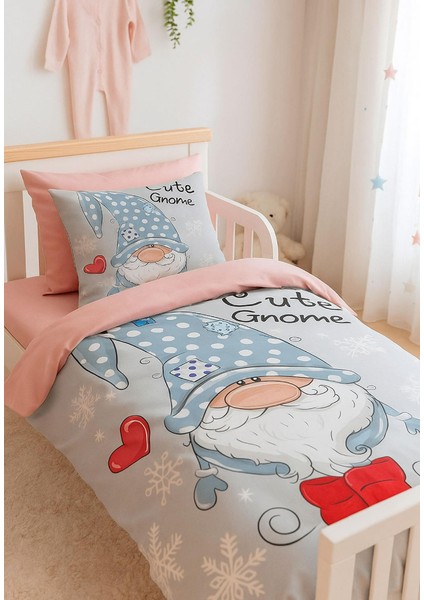 Dijital Baskılı 3D Pamuklu Yenidoğan Bebek Nevresim Takımı Cute Gnome Pink fiyatları