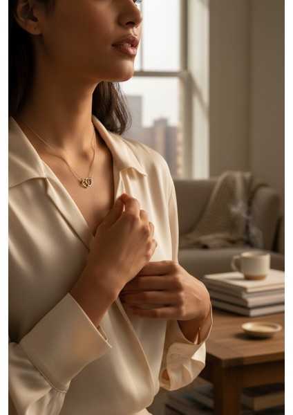 Ikili Bombeli Kalpli 14 Ayar Altın Kolye fiyatları