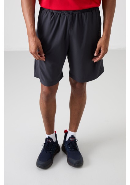 Antrasıt Kalın Yumuşak Comfort Fit Erkek Şort - 81268