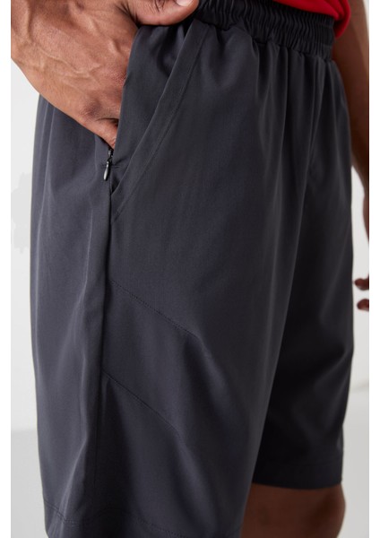 Antrasıt Kalın Yumuşak Comfort Fit Erkek Şort - 81268