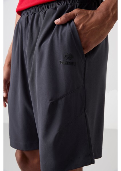 Antrasıt Kalın Yumuşak Comfort Fit Erkek Şort - 81268