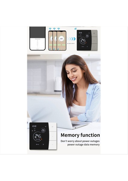 Arkadan Aydınlatmalı Çocuk Kilidi 16A Elektrikli Isıtma ile Su Yerden Isıtma Için Akıllı Wifi Termostat Kontrol Cihazı (Yurt Dışından) indirimleri