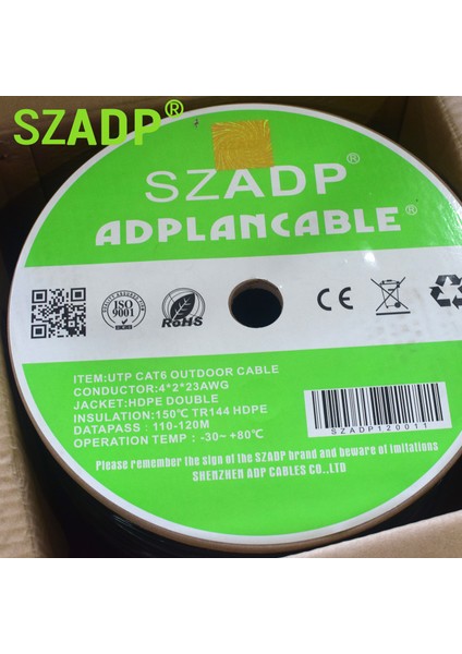 Utp Cat6 Outdoor Dış Ortam Cat6 Kablo - Çift Kılıflı (Double Jacket) 23AWG - 305 Metre fiyatları