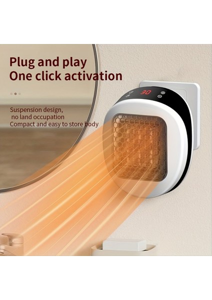 Yurt Odası Abd Plug Için Ayarlanabilir Termostat ve LED Ekran ile Taşınabilir Isıtıcı Uzaktan Duvar Fişi Elektrikli Uzay Isıtıcı (Yurt Dışından) modelleri