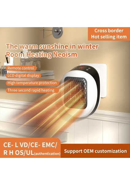 Yurt Odası Abd Plug Için Ayarlanabilir Termostat ve LED Ekran ile Taşınabilir Isıtıcı Uzaktan Duvar Fişi Elektrikli Uzay Isıtıcı (Yurt Dışından) fırsatları