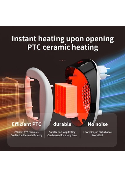 Yurt Odası Abd Plug Için Ayarlanabilir Termostat ve LED Ekran ile Taşınabilir Isıtıcı Uzaktan Duvar Fişi Elektrikli Uzay Isıtıcı (Yurt Dışından) indirimleri