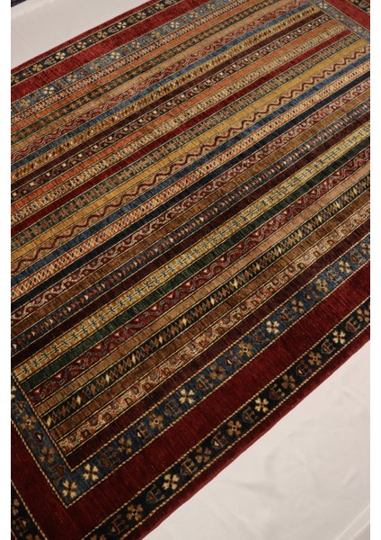 El Dokuma Afgan Halı Şal Desenli Kırmızı Renk 4 Metre Kare modelleri