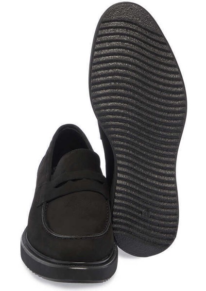 Siyah Hakiki Deri Erkek Casual Ayakkabı - E24S1AY56944-A64