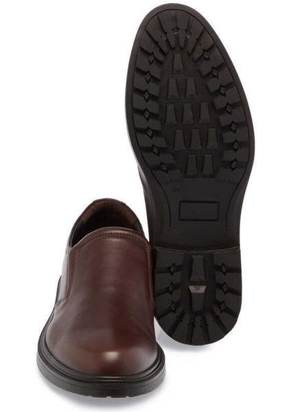 Kahve Hakiki Deri Erkek Klasik Ayakkabı - E24S1AY57091-A24