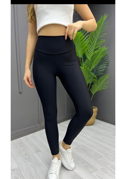 Kadın Yüksek Bel Spor Tayt - Siyah - Kahverengi fiyatları