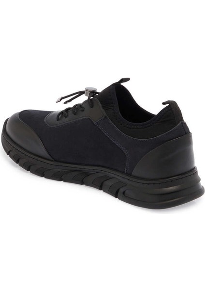 Lacivert Hakiki Nubuk Deri Erkek Sneaker - E24S1AY56981-C39