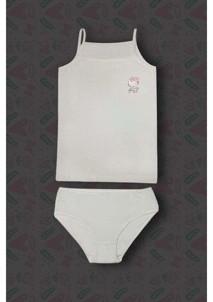 3'lü Kız Çocuk Animal Baskılı Pamuklu Atlet Külot Çamaşır Takımı fiyatları