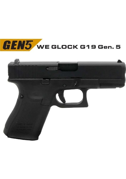 We Glock G19 Gen5 Siyah Gbb Airsoft Tabanca