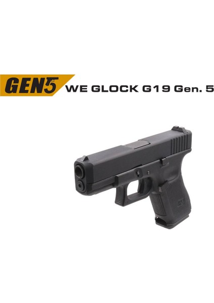 We Glock G19 Gen5 Siyah Gbb Airsoft Tabanca modelleri