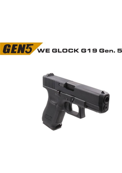 We Glock G19 Gen5 Siyah Gbb Airsoft Tabanca fırsatları