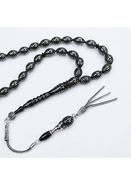 Oltu Taşı Beyzi Model Nokta Çeşmi Bülbül Işlemeli Tespih indirimleri