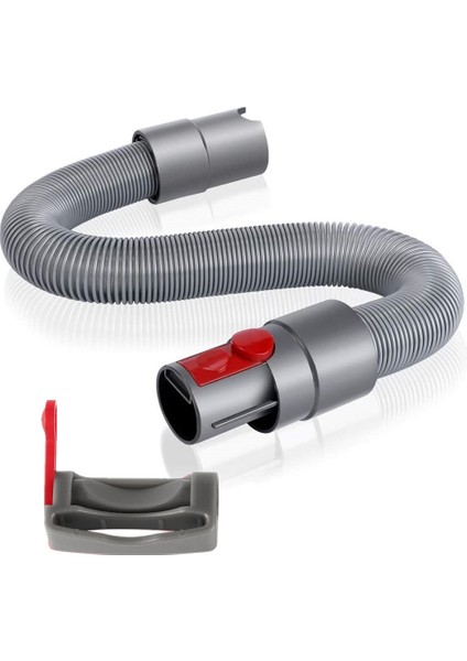 Dyson V7 V7 V8 V10 V11 Vakum Süpürge Parçaları Için Uyumlu Tetik Kilit ve Esnek Uzatma Hortumu Gri (Yurt Dışından)