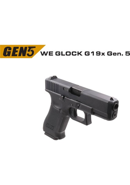 We Glock G19X Gen5 Siyah Gbb Airsoft Tabanca fiyatları