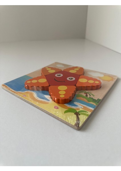 Yılbaşı Gingerbread Mini Hediye Kutusu (Çocuk) | Ahşap 3D Blok Puzzle - 1 Adet