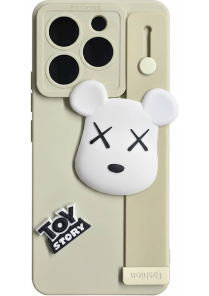 Tecno Spark 10 Pro Uyumlu Kılıf Bej Renk 3D Figürlü Darbe Emici Yumuşak Silikon Kapak fırsatları