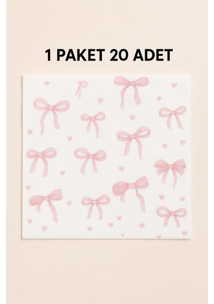 Suna K Signature Collection – Premium Pembe Kurdale Desenli Peçete