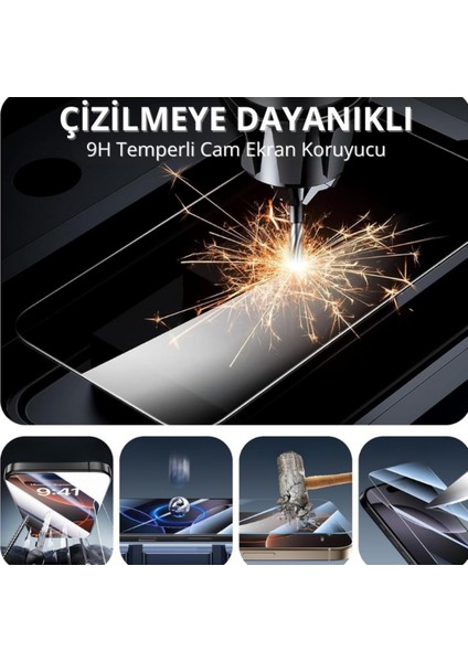 Iphone 17 Şeffaf Ekran Koruyucu Antisitatik Cam 360 Kaplama Darbelere Dayanıklı Esnek Cam Hd Görüntü Kalitesi