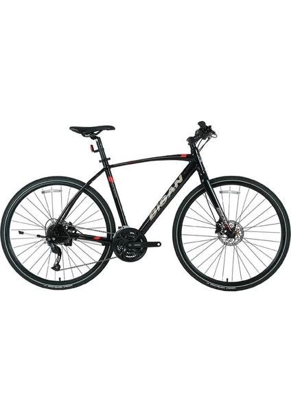 Trx 8600 Altus Erkek Şehir Bisikleti 52CM Hd 28 Jant 27 Vites Parlak Siyah Kırmızı