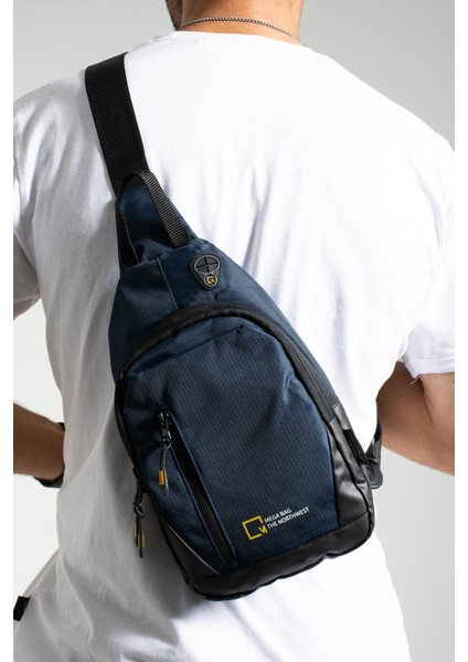 Outdoor Serisi Su Geçirmez Kumaş Erkek Göğüs Omuz Çantası Bodybag