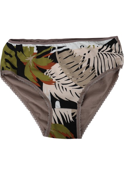 Bayan Külot XL Beden Palmiye Desenli 6 Adet