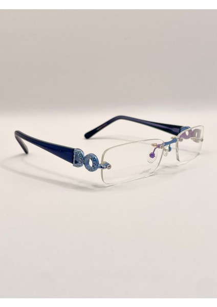 Taş Detaylı Dikdörtgen Kadın Gözlük Çerçevesi – Optik Cam Değişimine Uygun modelleri