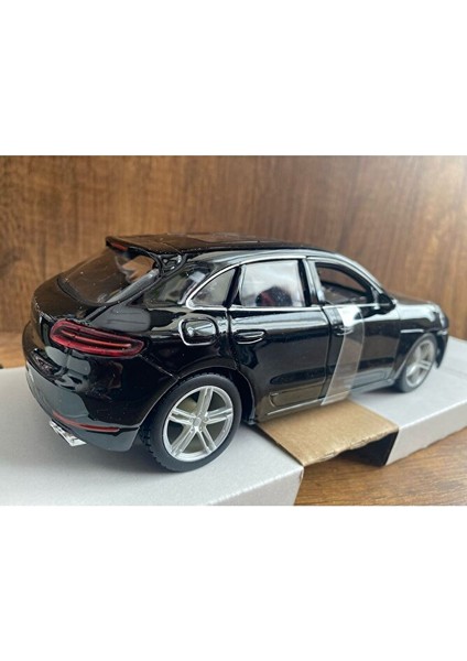 Porsche Macan Model Araba Diecast Porsche Araba Siyah Metal Kapıları Kaput Açılır indirimleri