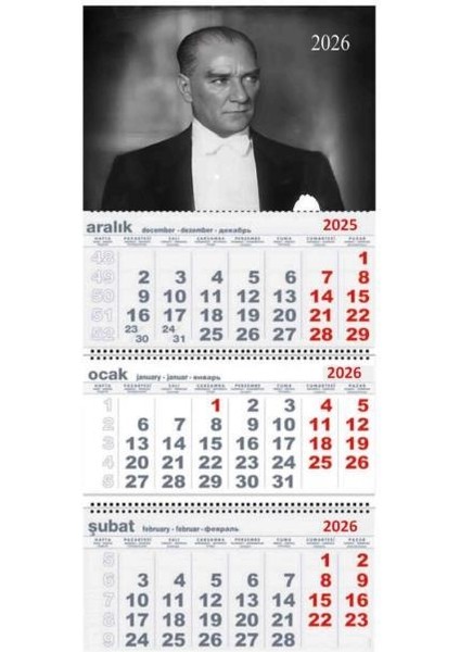 2026 Gemici Duvar Takvimi Atatürk modelleri