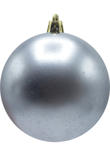 4 cm 12LI Gümüş Cici Top Mat Yılbaşı Ağacı Süs modelleri