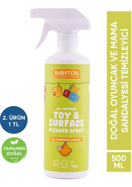 Doğal Oyuncak ve Mama Sandalyesi Temizleyici Sprey 500 ml