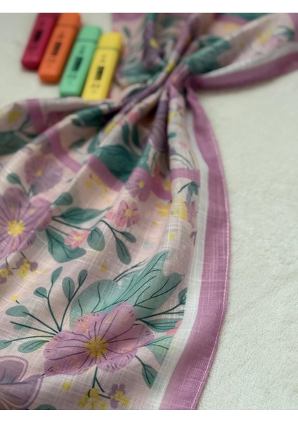 Desenli Sevim Likız Çok Eşarbı 80*80 cm Pamuk fiyatları