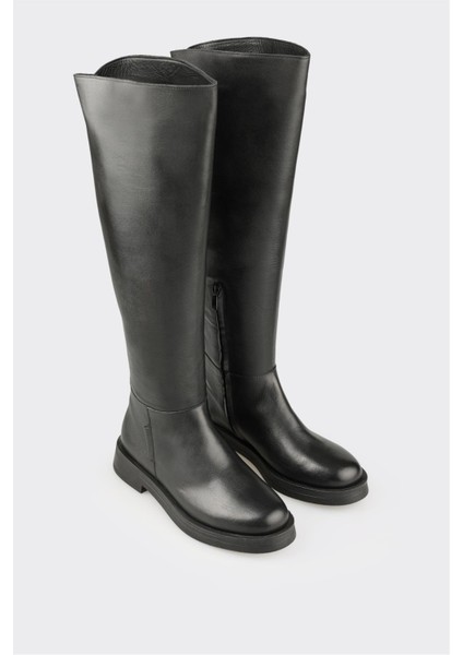 Siyah Deri Kadın Çizme fiyatları