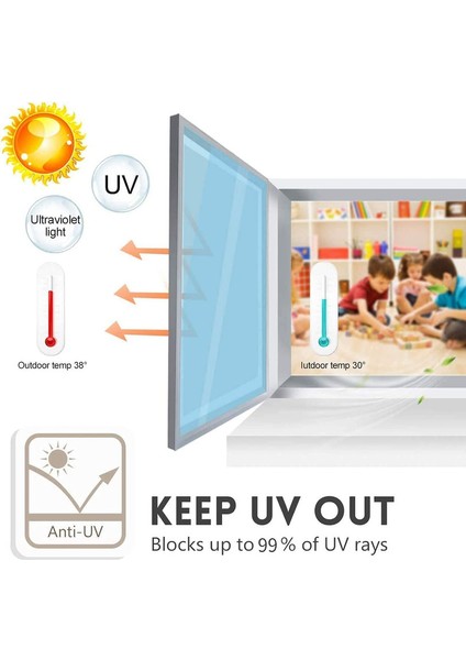 Pencereler Için QOO100 Yalıtım Filmi 30 * 100CM Siyah (Yurt Dışından) modelleri