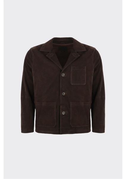 Kahve Deri Erkek Ceket