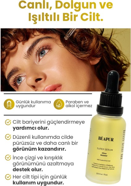 SÜPER SERUM Kırışıklık Karşıtı, Nemlendirici, Aydınlatıcı & Onarıcı Hyaluronik Asit Cilt Serumu 30ml fiyatları