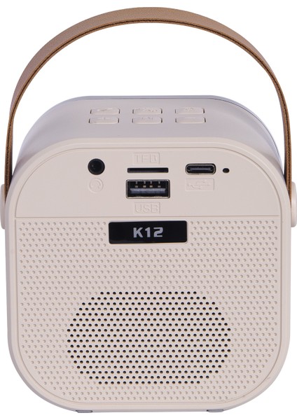 MD-27BT Naos Krem Usb+Tf+Bluetooth Wireless Karaoke Mikrofonlu 5W 800MAH Taşınabilir Speaker indirimleri