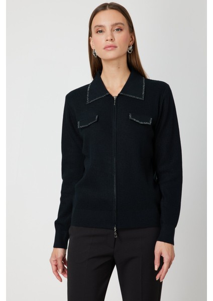 Taş Işlemeli Triko Hırka 65926