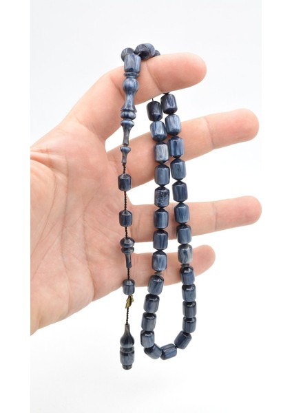 Usta Işi Imzalı Kapsül Kesim Lacivert Katalin Tesbih indirimleri