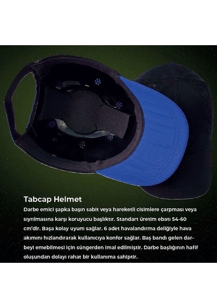 Tabcap Kışlık Helmet Petrol Mavisi Şapka Baret BX-6010 modelleri