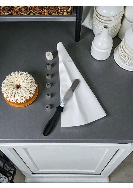 Krema Sıkma Torbası Seti 8 Parça Krema Kek Süsleme Torbası Paslanmaz Çelik Uçlu + Spatula Hediyeli modelleri